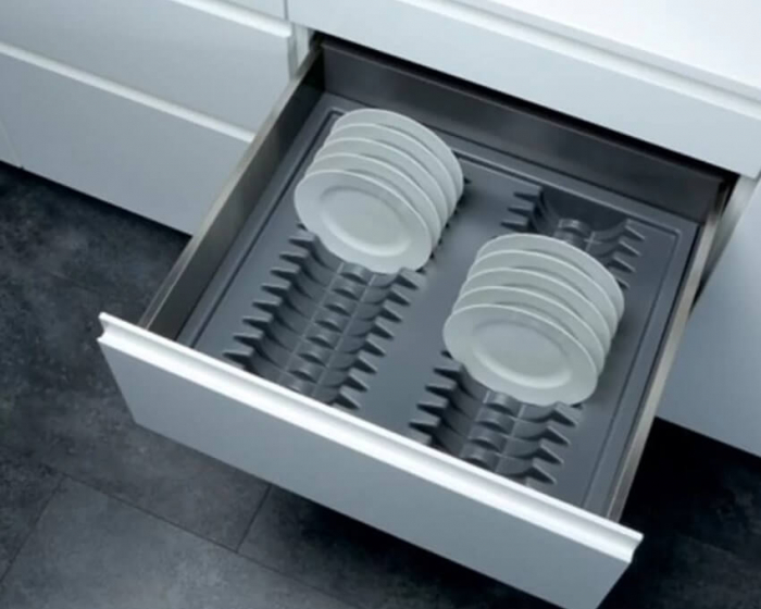 Suport farfurii corp mobilier 600 mm, plastic, gri [2]