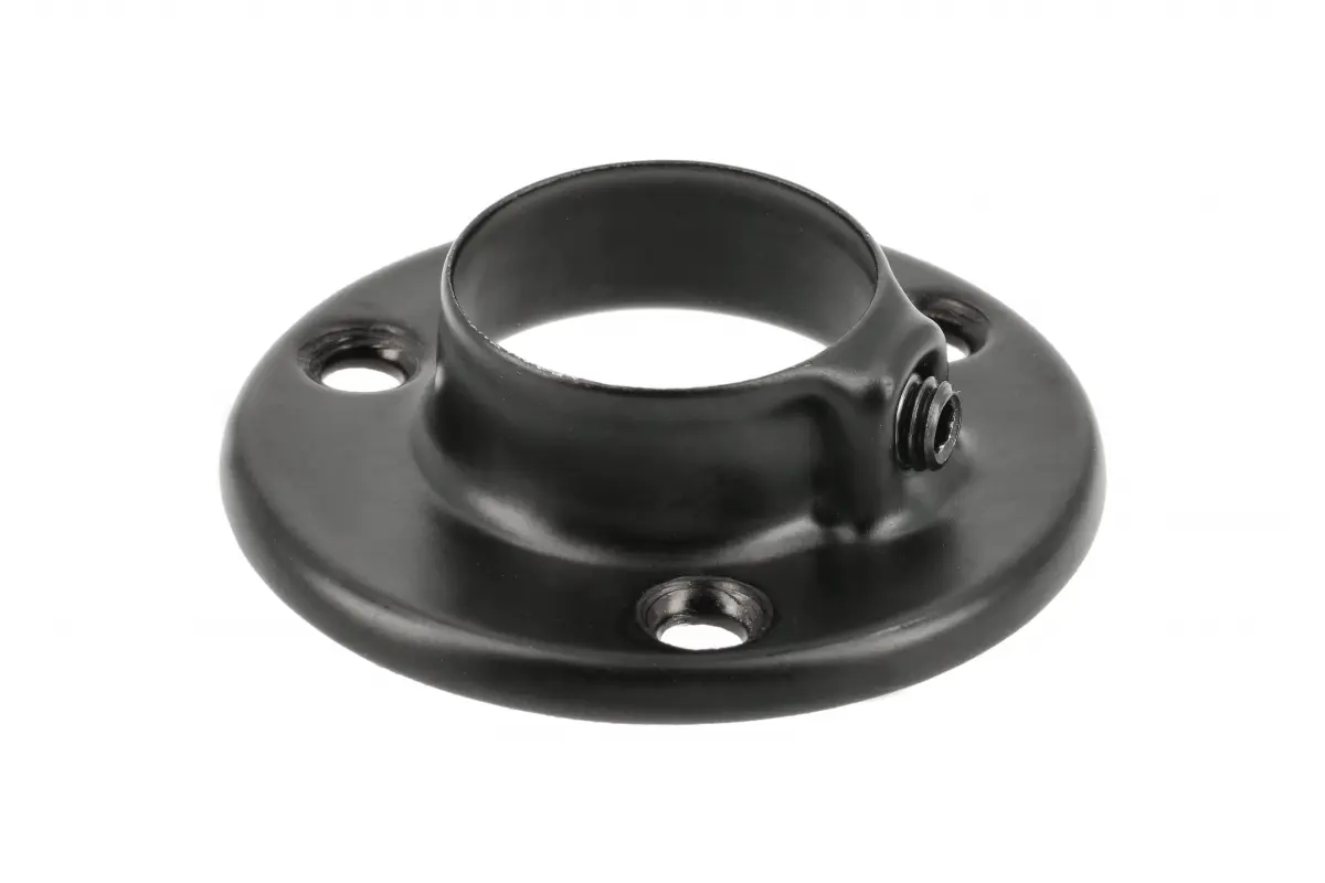 Suport (flansa) bara haine rotunda Ø25 mm, neagra [1]