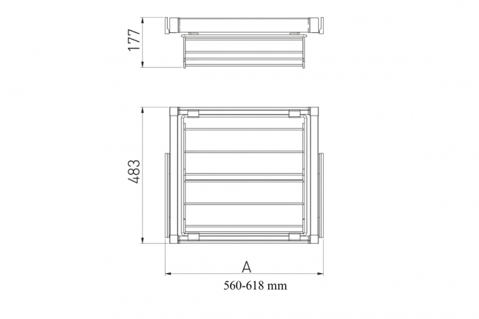 Suport pantofi 600 mm SMART, soft-close, antracit [3]