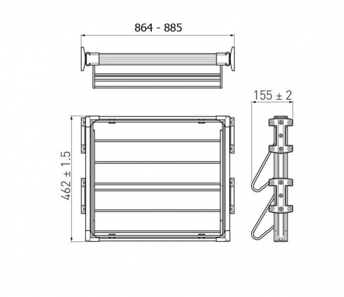 Suport pantofi 900 mm, aluminiu [2]