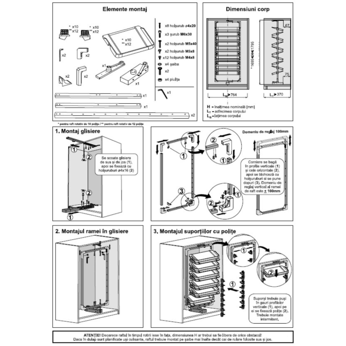 Suport pantofi rotativ ROYAL, 10 rafturi, H 1695-1795 mm [2]