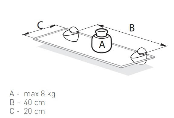 Suport polita (raft) PELIKAN 55x29 mm, aluminiu [3]