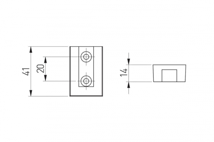 Suport rectangular bara haine, antracit [2]