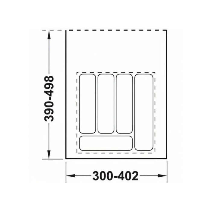 Suport tacamuri 400 mm, plastic, gri [2]
