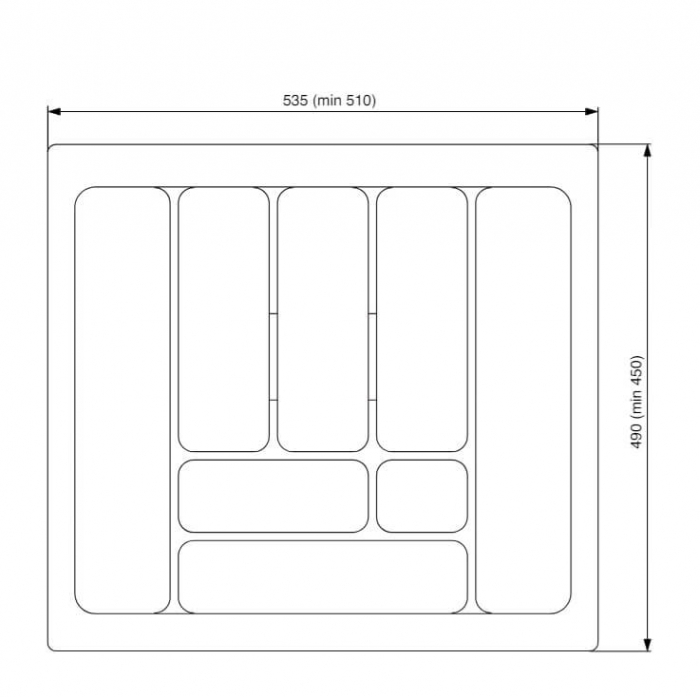 Suport tacamuri 600 mm, gri [2]
