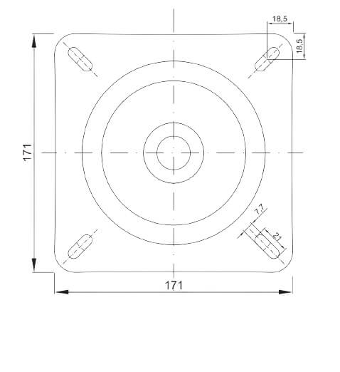 Suport TV rotativ OBK 171 mm, negru [2]