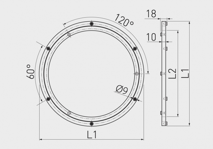 Suport TV rotativ OBO 400 mm, aluminiu [2]