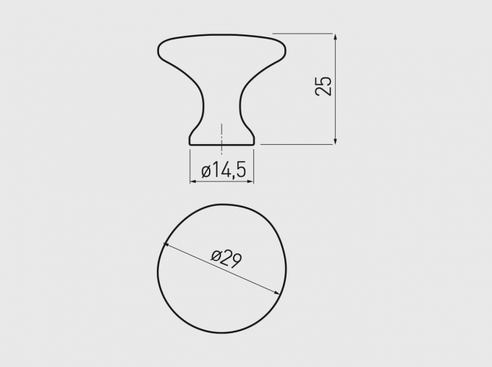 Buton mobila UDINE 29x25 mm, aluminiu [3]