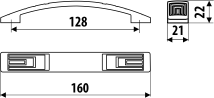 Maner mobila UR27 128 mm, alama antichizata [3]