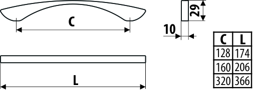 Maner mobila UU03 128 mm, inox [3]