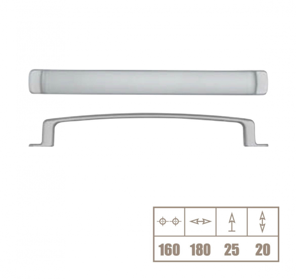 Maner mobila WMN112 160 mm, inox [2]