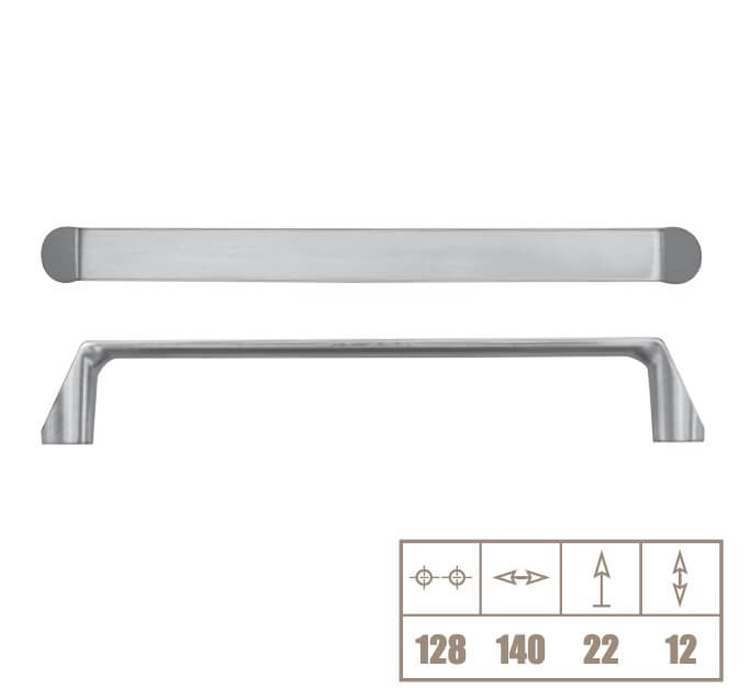 Maner mobila WMN187 128 mm, cromat [3]