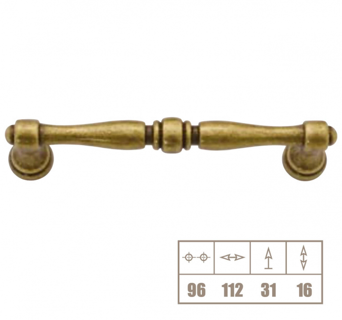 Maner mobila WMN619 96 mm, alama antichizata [2]