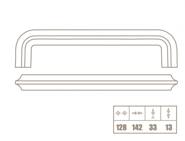 Maner mobila WMN772 128 mm, gold [3]