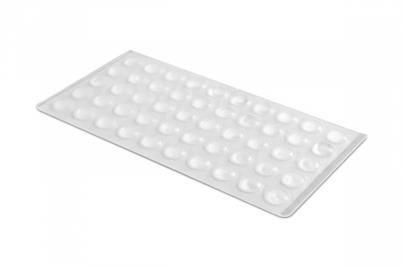 FERONERIE MOBILA - Butoni silicon mobila 10x3 mm, autoadeziv, transparent, 100 buc/folie