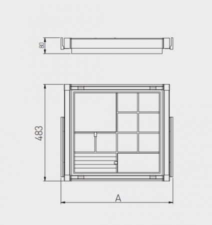Sertar organizator ELITE soft-close, antracit [3]