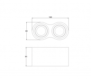 Spot AVEIRO DUO, negru, bec GU10 max. 2x20W [2]