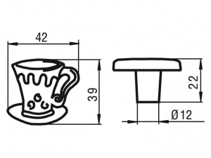 Buton antichizat CEASCA 42x39 mm, Alama, 1058-40 [1]