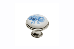 Buton mobila Blue Rose argintiu