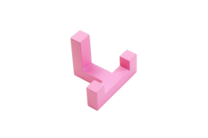 Agatatoare cuier K2202 52x40 mm, 2 agatatori, roz [0]