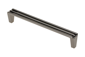 Maner mobila Ganza 160 mm, negru - crom [0]