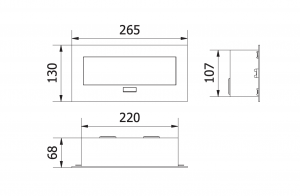 Priza incorporabila in blat, 2 Schuko, HDMI, cablu 1.5 m, Aluminiu [1]