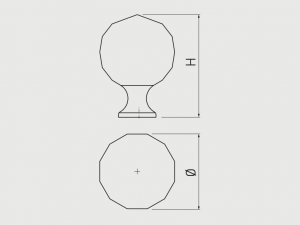 Buton mobila Crystal Palace D40 mm, gold [1]
