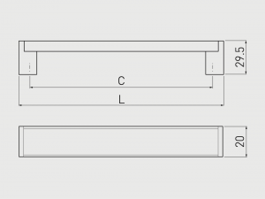 Maner mobila LUNA 256 mm Crom-Aluminiu [1]