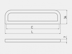 Maner mobila PADWA 192 mm, inox [1]