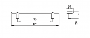 Maner antichizat LINGURA 96 mm, Alama 1052-126 [1]