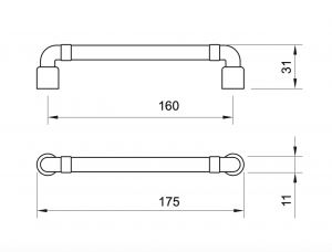 Maner mobila CUPRU 160 mm, WMN785 [2]