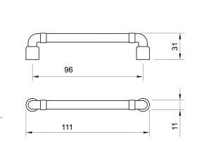 Maner mobila CUPRU 96 mm, WMN785 [2]