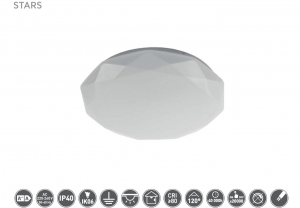 Aplica led STARS 24W, alba, lumina neutra 4000K [1]