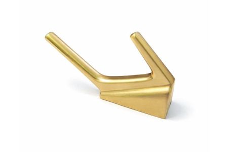 Agatatoare cuier DUO, 90x40 mm, brushed gold [2]