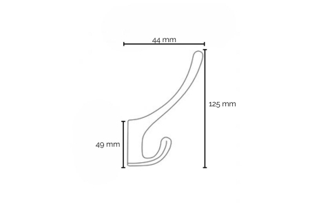 Agatatoare cuier GRANDE S 125x44 mm, brushed gold [5]