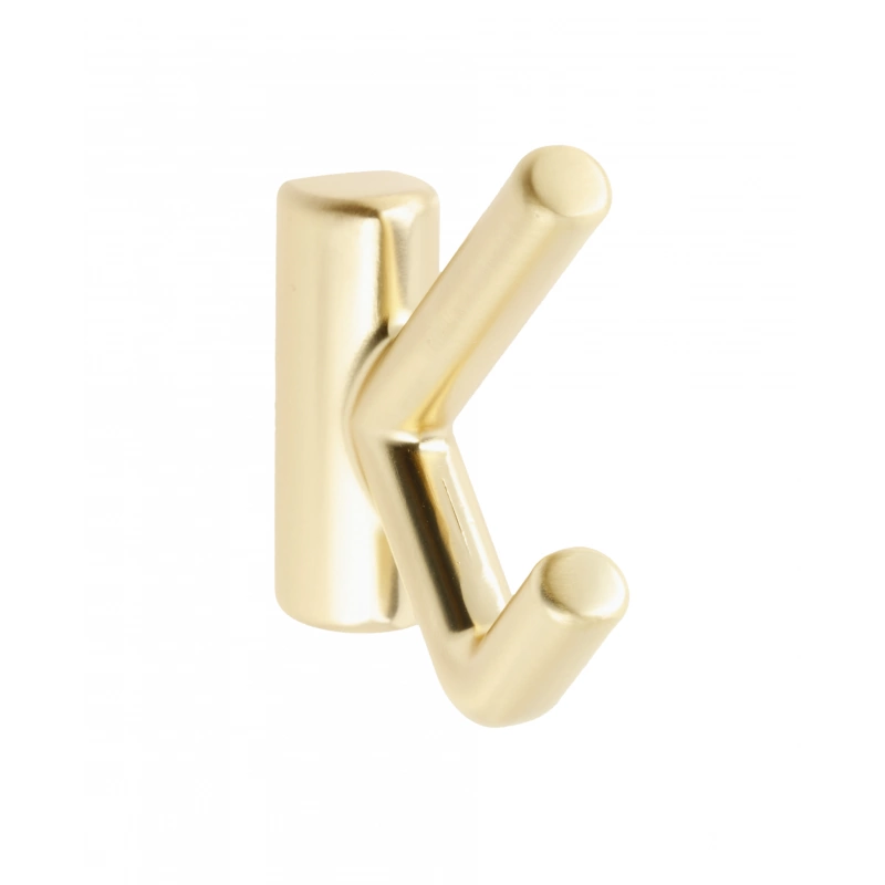 Закачалки за закачалки - Agatatoare cuier LENS 53x15 mm, 2 agatatori, brushed gold