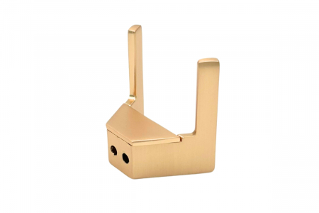 Agatatoare cuier SEVILLA, doua agatatori, 50x50x30 mm, brushed gold [3]