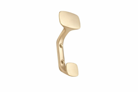 Agatatori cuier - Agatatoare cuier TOLEDO C0 112x44 mm, 2 agatatori, brushed gold