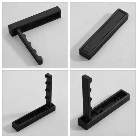 Agatatoare cuier VENETO, 100x20 mm, negru mat [2]