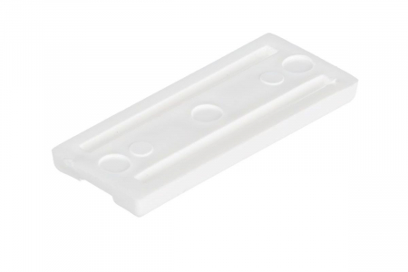 Крака и колела за мебели - Alunecator mobila 38x16 mm, plastic, alb