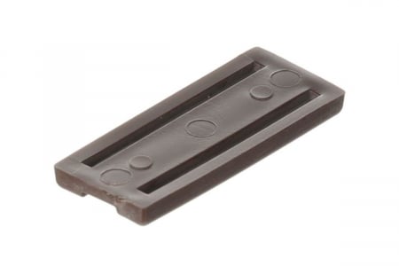 Nóżki & Rolki meblowe - Alunecator mobila 38x16 mm, plastic, maro