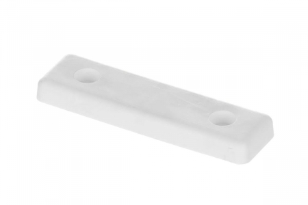 Крака и колела за мебели - Alunecator mobila 50x14 mm, plastic, alb