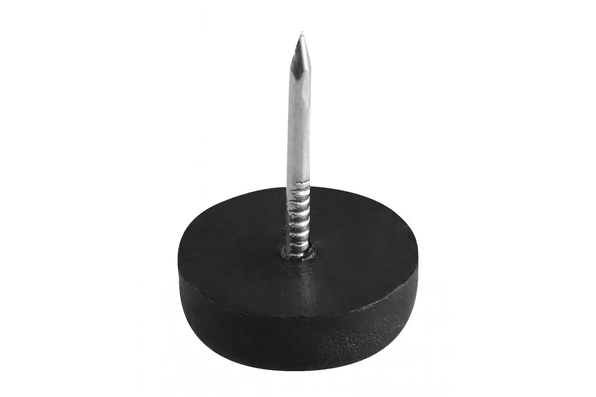 Alunecator rotund cu fixare prin cui Ø15 mm, negru, 1.000 buc [0]