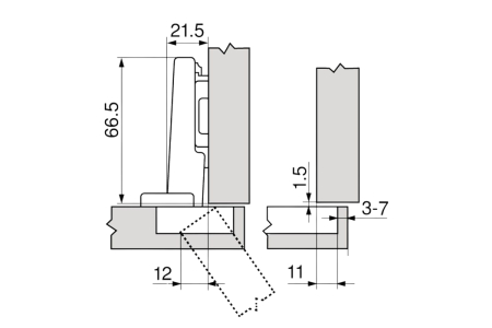 Balama aplicata CLIP TOP Blumotion, 110 °, cu diblu [1]