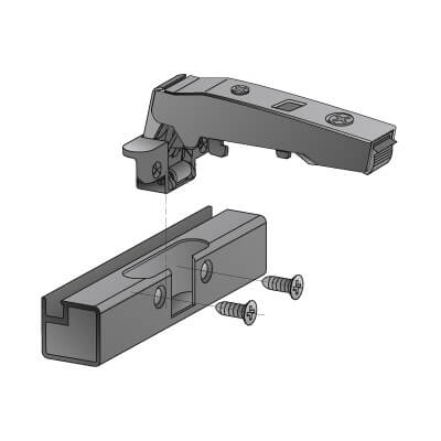 Balama aplicata cu amortizare Sensys pentru profil (rama) aluminiu, placuta de montaj inclusa, negru [2]