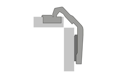 Balama aplicata Intermat usi pliante, fara arc, unghi 50° / 65°, TH 52 [1]