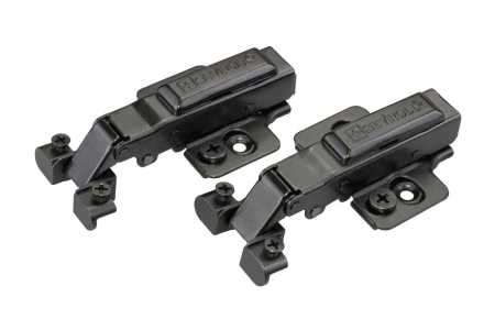 Zawiasy - Balama aplicata soft-close pentru profil (rama) aluminiu, neagra - set 2 buc