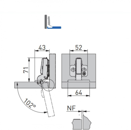Balama incadrata Silento Pro, soft-close, placuta reglaj 3D [4]