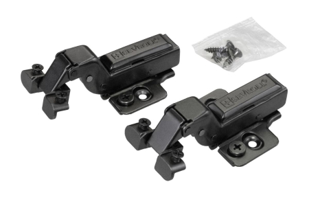 Balama incadrata soft-close pentru profil (rama) aluminiu, neagra - set 2 buc