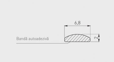 Banda decorativa 7 mm autoadeziva, 2 ml, crom [1]